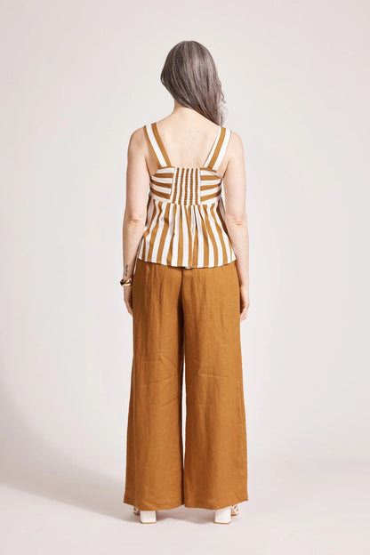 Eb & Ive TREVILLE STRIPE TANK - CARAMEL