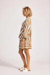 Eb & Ive TREVILLE STRIPE BLOUSE - CARAMEL