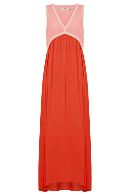 Eb & Ive ALEGRIA SPLICED MAXI DRESS - CAMEO/CORAL