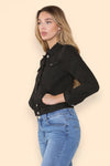 Black Stretch cotton Denim Jacket