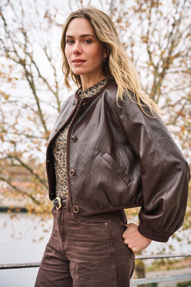 ESQUALO F26 11512 Jacket short. Cacao