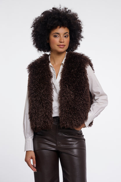 SENSY WAISTCOAT - COFFEE ROAST