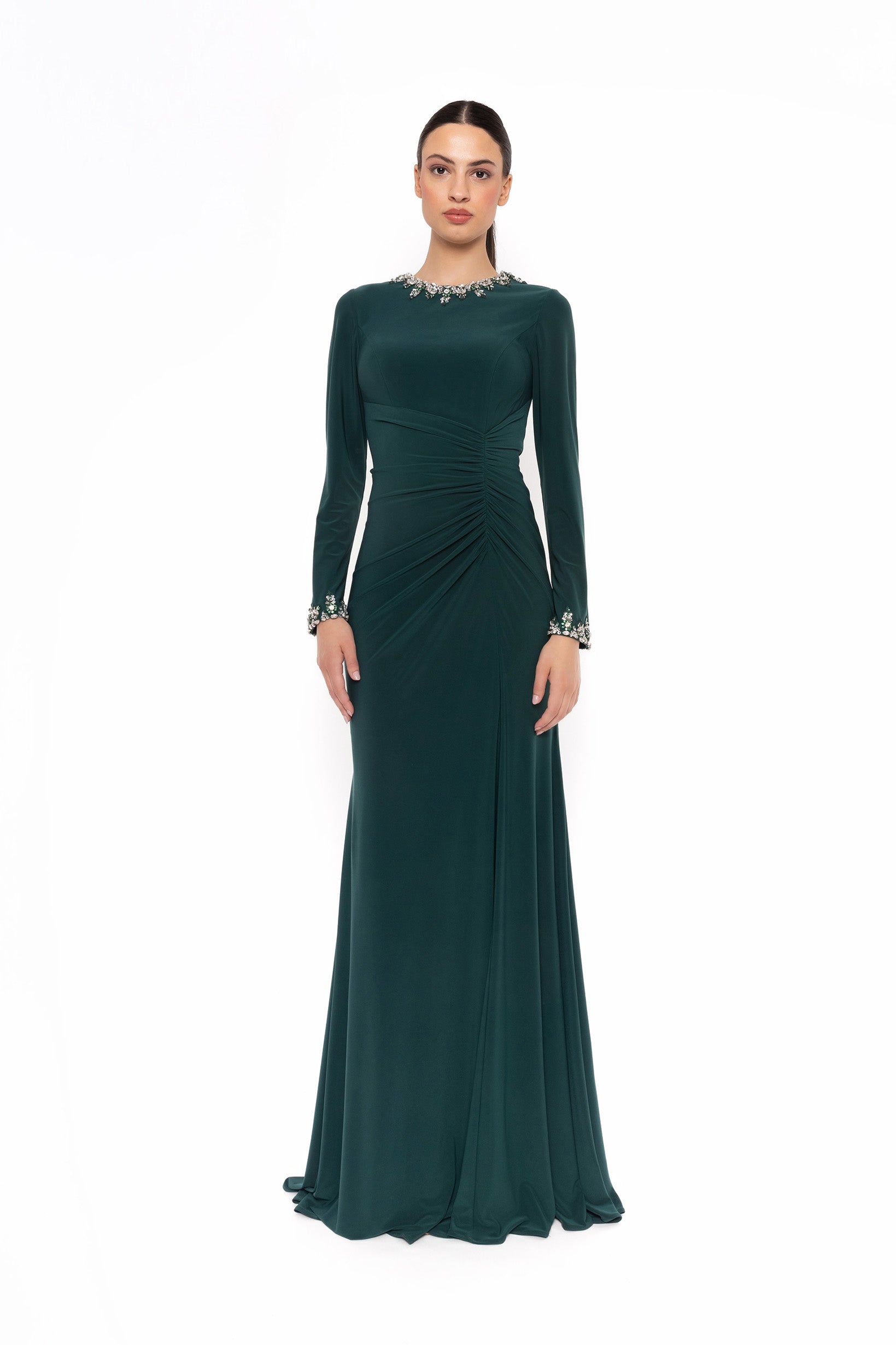 Carla ruiz 52734 Highneck  Green  dress