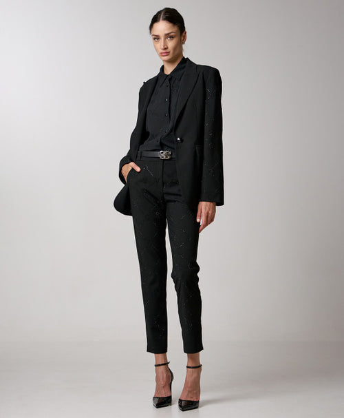 ACCESS FASHION BY SPELL Trouser suit with rhinestones