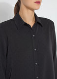 LYSSE Parker embellished shirt Black