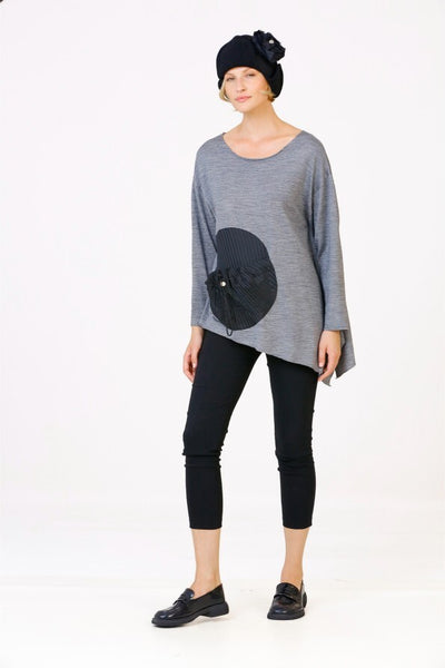 BIZE Pleat Pocket Jumper Grey 043