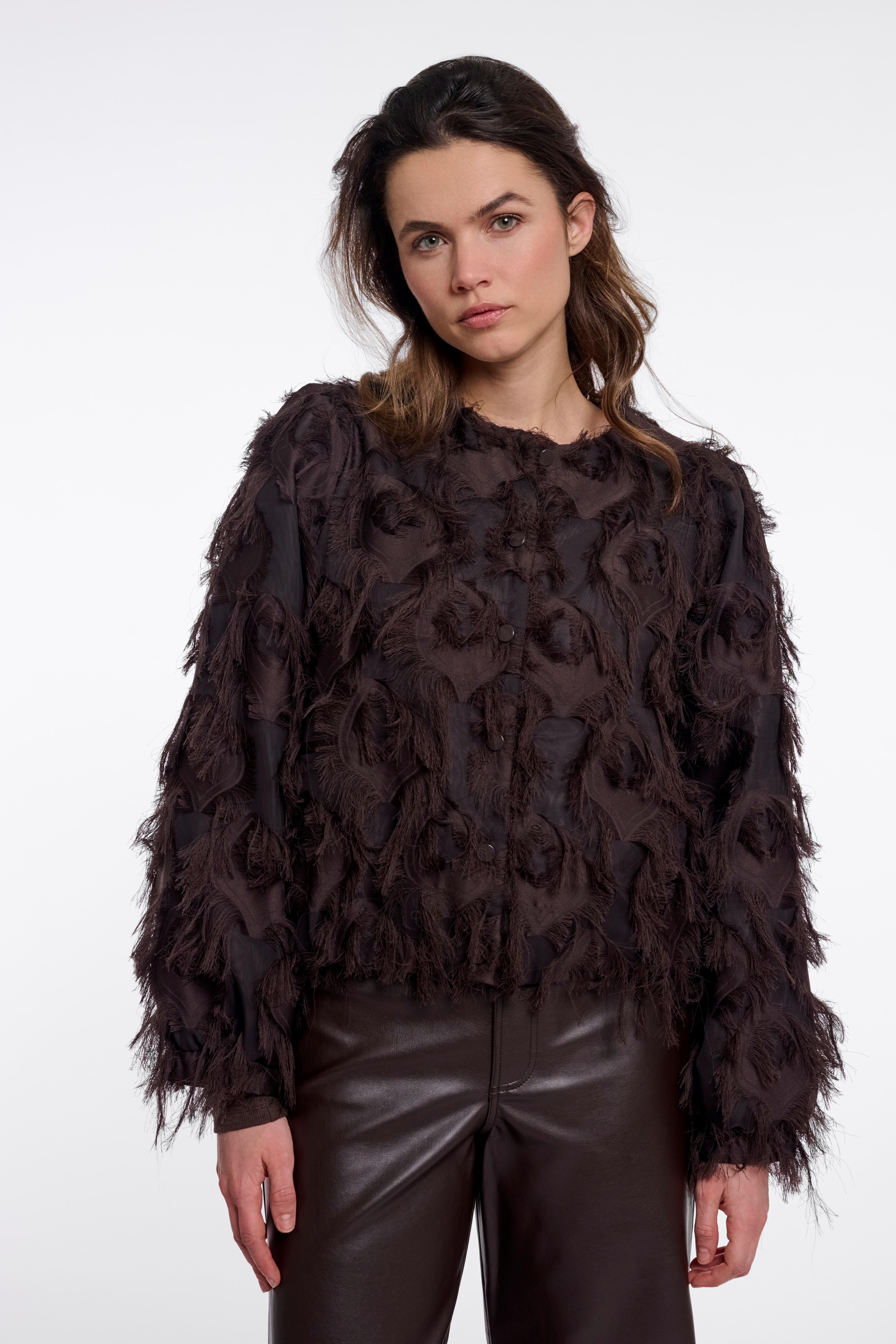 Rino & Pelle  ALM FANCY FABRIC JACKET WITH BALLOON SLEEVES