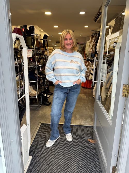 Candy stripe  blue jumper