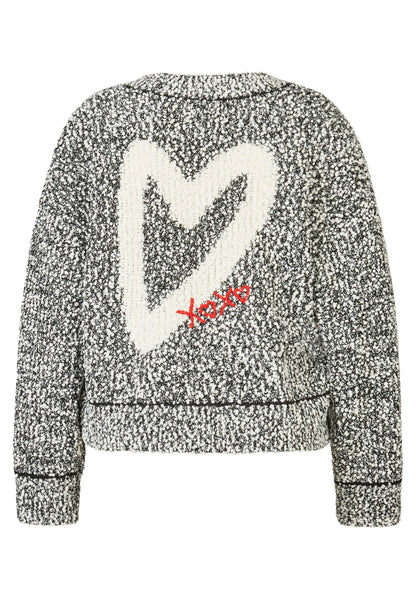 LCMT 613520 Cardigan black cream