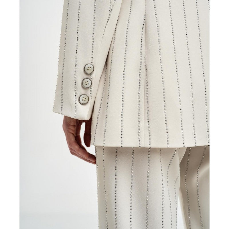 ACCESS FASHION double breasted rhinestone suit