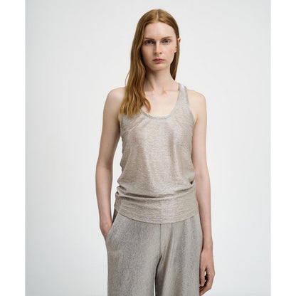 ACCESS FASHION Sleeveless Metallic Top