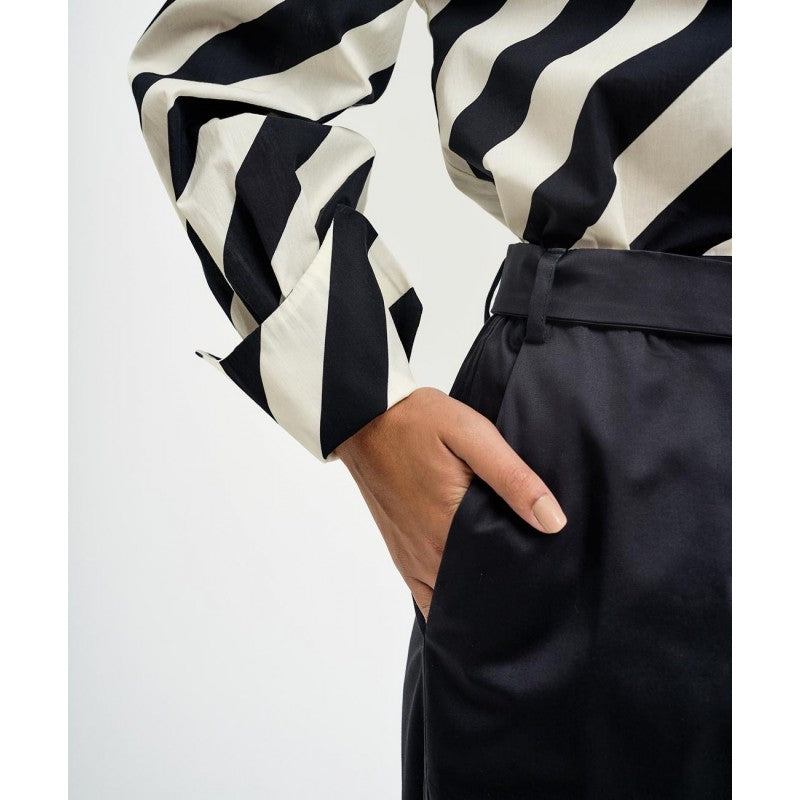 ACCESS FASHION Draped Stripe Blouse