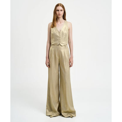 ACCESS FASHION Metallic-effect vest top