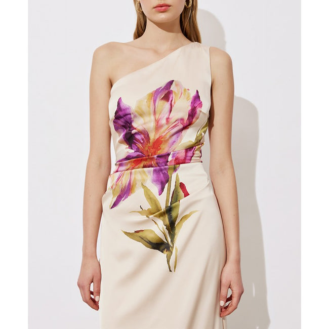 ACCESS FASHION Floral dress with pleats