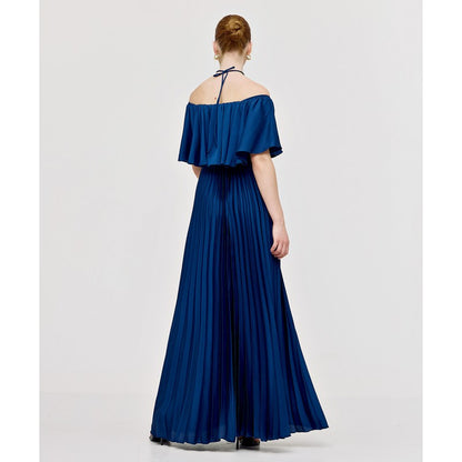 ACCESS FASHION Maxi creased effect dress