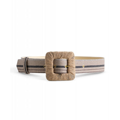ACCESS FASHION Striped straw belt