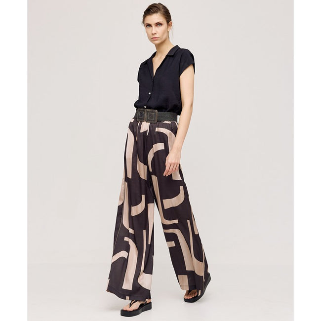 ACCESS FASHION Printed pant with an elasticated waistband
