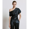 Access Blouse with Asymmetric Sleeves