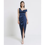 ACCESS FASHIONS Asymmetric  Neckline Maxi