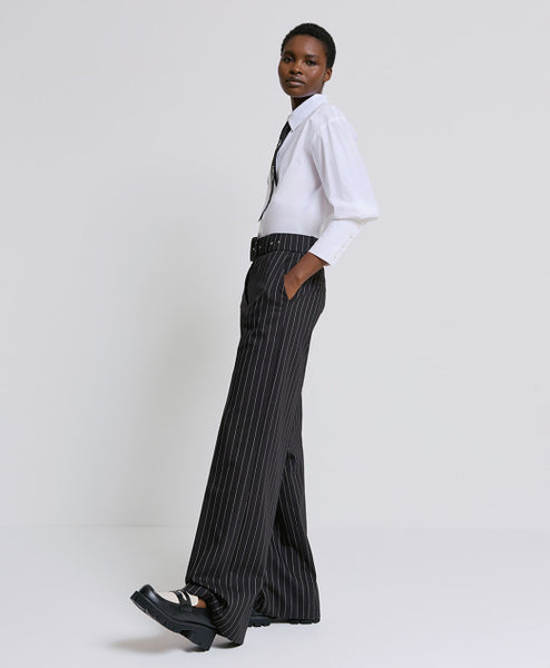 ACCESS FASHION Pin stripe wide leg trousers