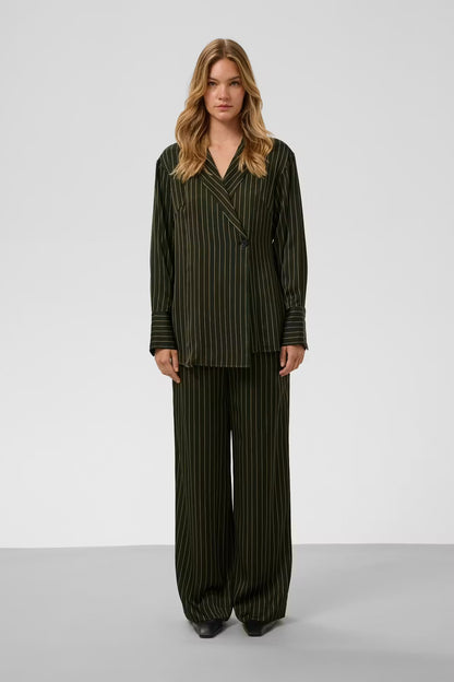 Soaked in luxury. SLCinna Trousers. Roisin Stripe / Green