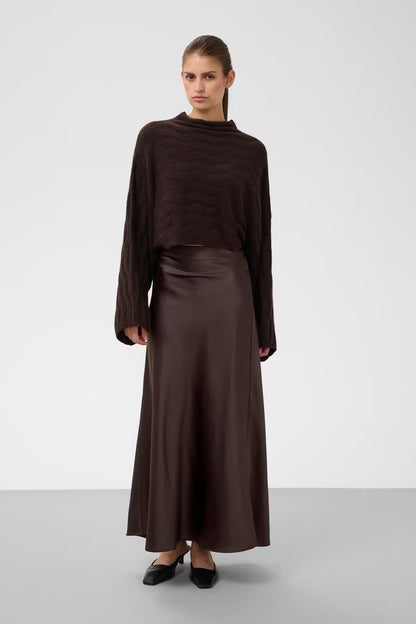 Soaked in luxury. SLAnna skirt. Ganache/brown