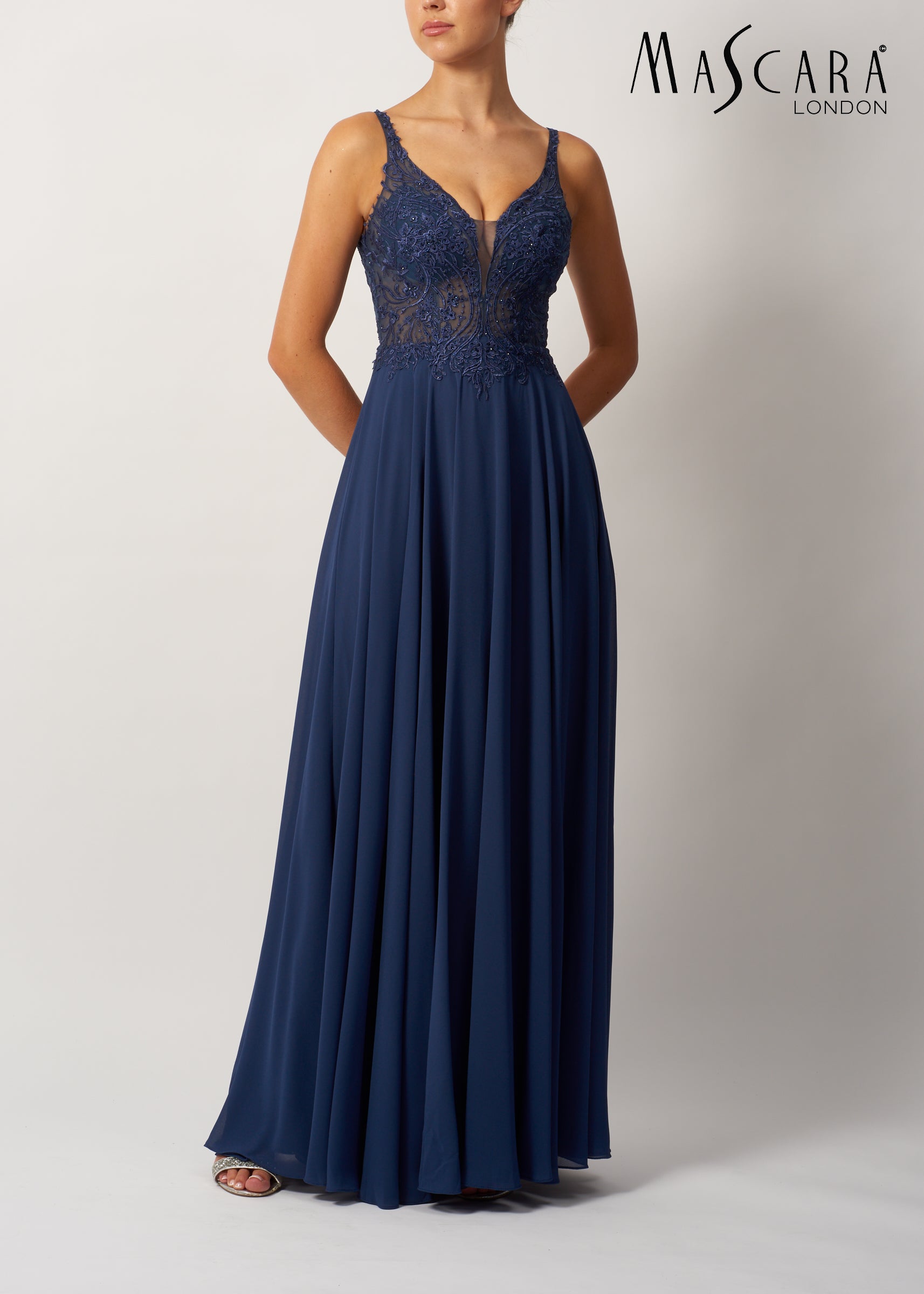 Mascara MC19421 Lace  dress Airforce