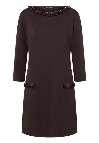 ana alcazar 42194 Brown  shift dress