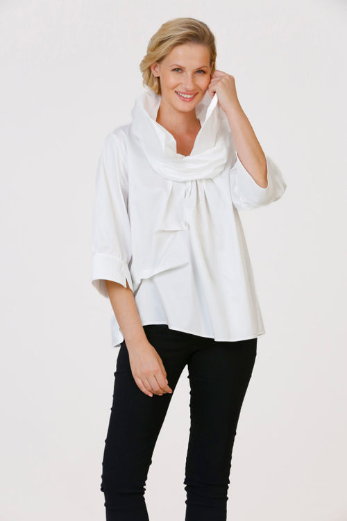 BIZE Large Collar Cotton Blouse 120