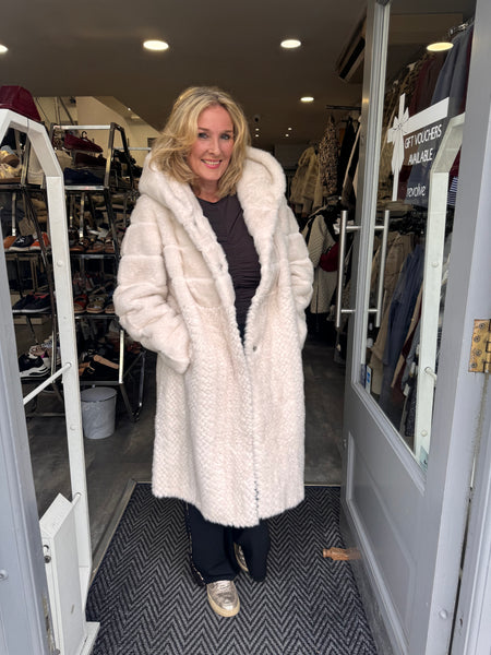 Foreva  Young Liz  long faux fur hooded  coat