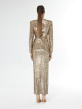 Carla Ruiz 51051 Brown sequin Dress