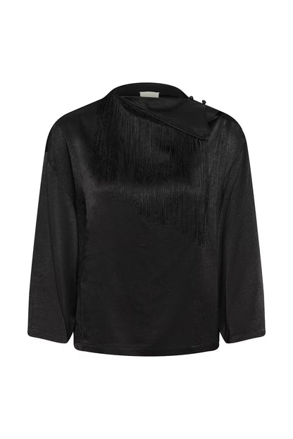 Soaked in luxury. SLMirabella Aragat Blouse. Black