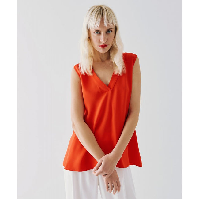 ACCESS FASHION sleeveless top with a belt