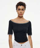 ACCESS FASHION cropped off the shoulder top