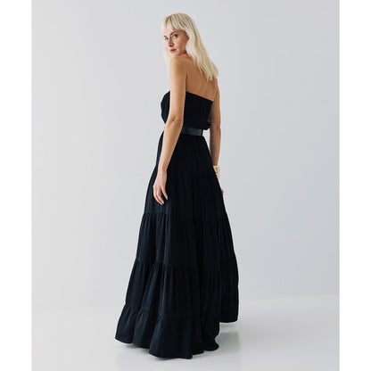 ACCESS FASHION strapless dress with ruffles