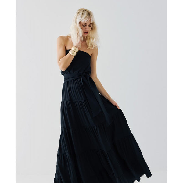 ACCESS FASHION strapless dress with ruffles