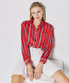 ACCESS FASHION Satin striped shirt