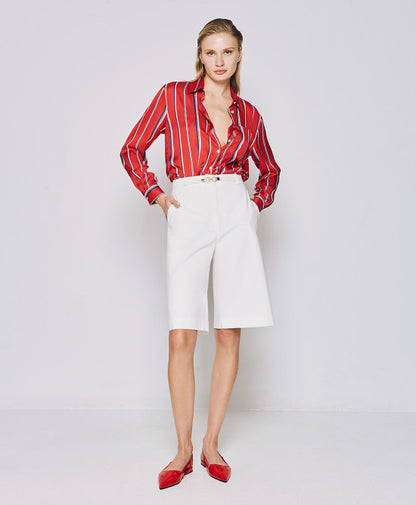 ACCESS FASHION Satin striped shirt