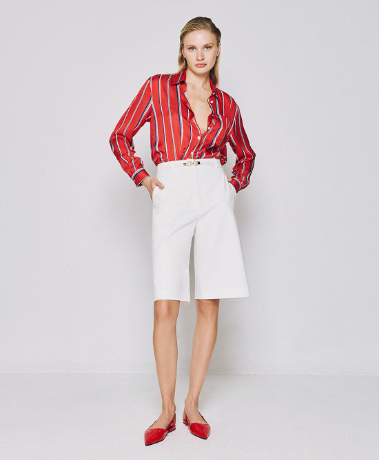 ACCESS FASHION Satin striped shirt