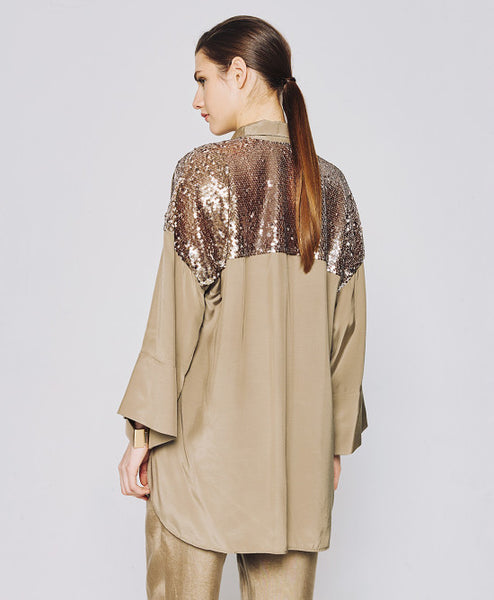 ACCESS FASHION Shirt with wide sleeves and sequins