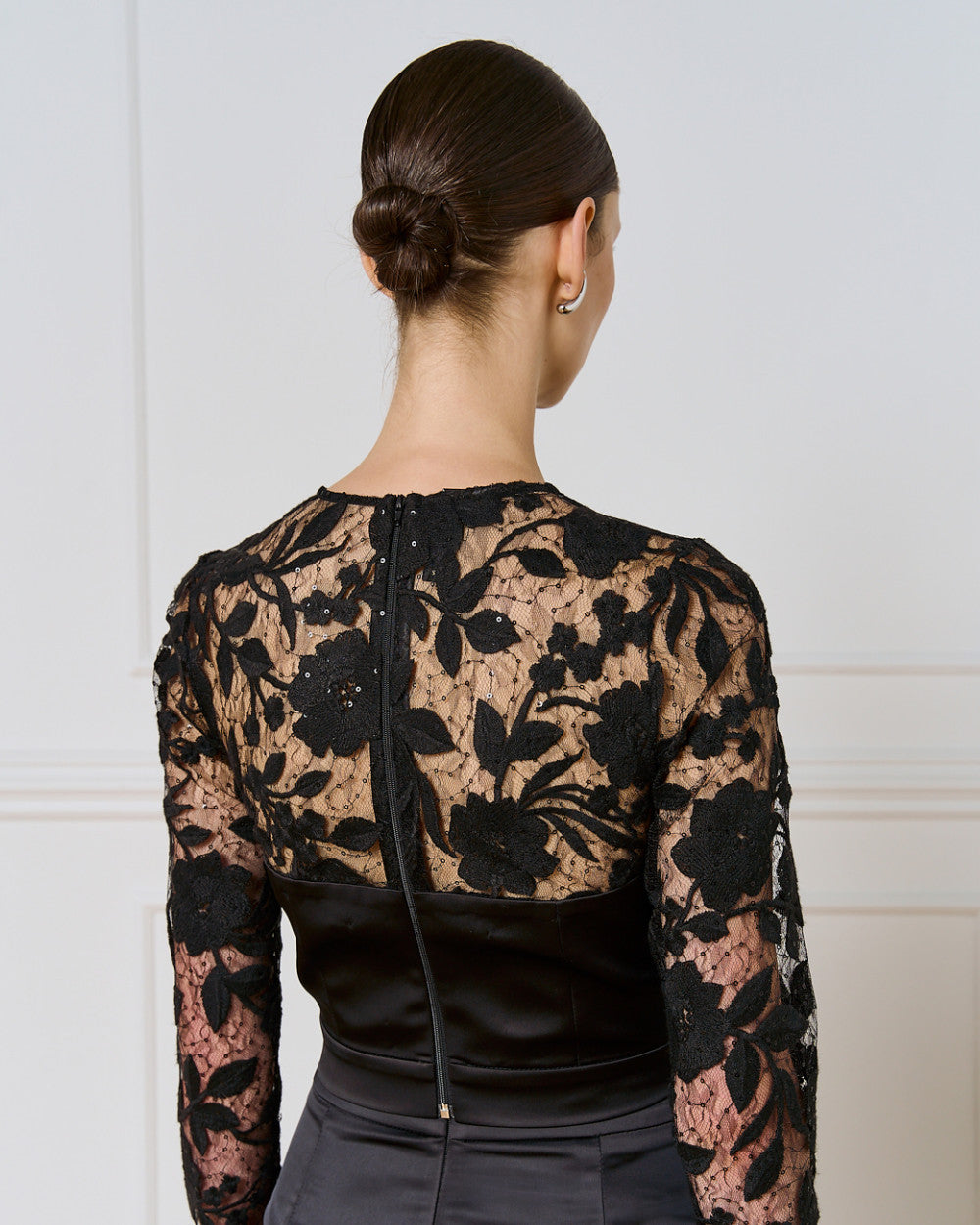 Access Fashion 2013 Blouse with lace and bow Vanilla