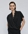 ACCESS FASHION Wrap top with lace