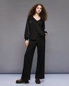 Access Fashion 2184 Blouse with satin details Black