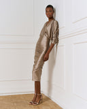 Access Fashion 3081 Wrap dress with gatherings Bordo
