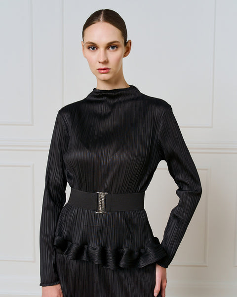 Access Fashion 3310 Pleated dress with ruffles