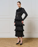 Access Fashion 3310 Pleated dress with ruffles