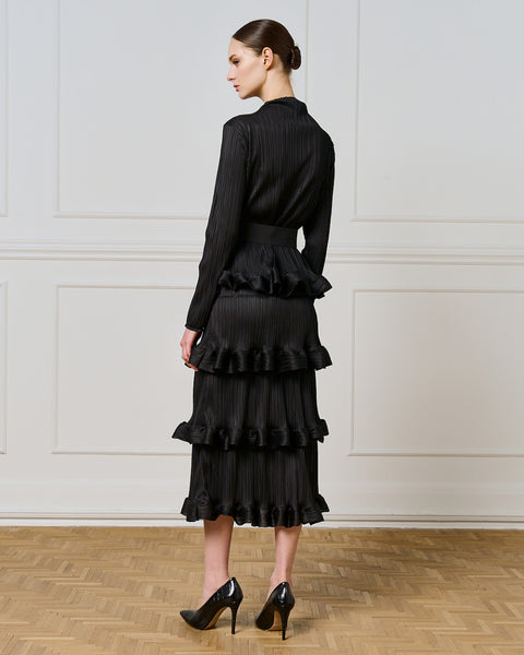 Access Fashion 3310 Pleated dress with ruffles