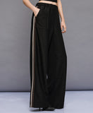 ACCESS FASHION 5074 Elastic-waist pants with side details