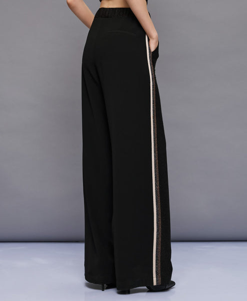 ACCESS FASHION 5074 Elastic-waist pants with side details