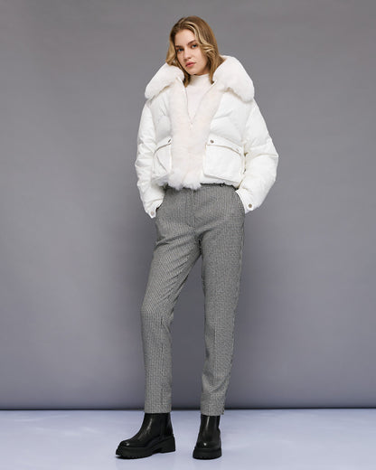 Access fashion 9112 short jacket faux fur detail